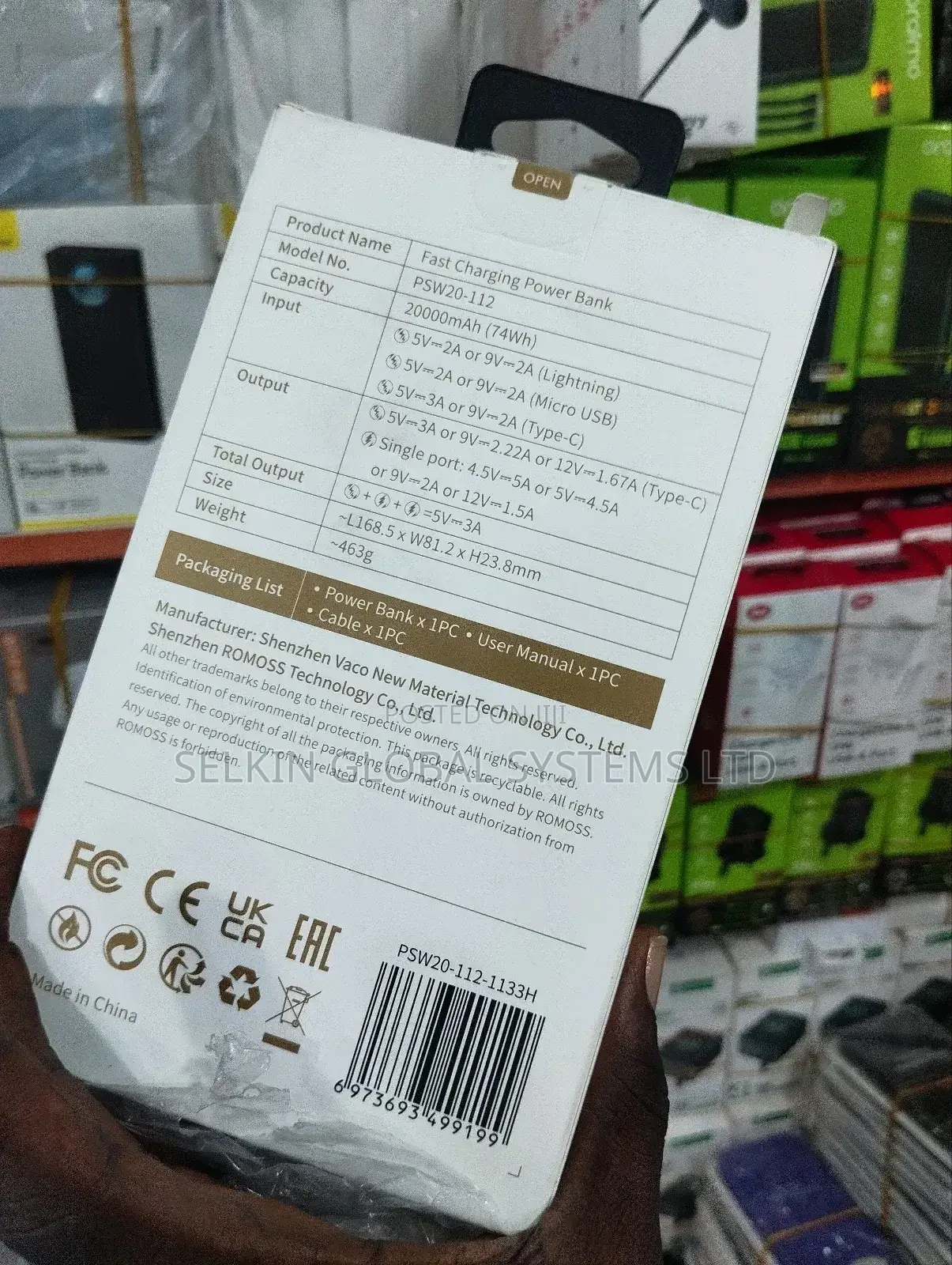 Romoss 20000 Fast Charge Power Bank