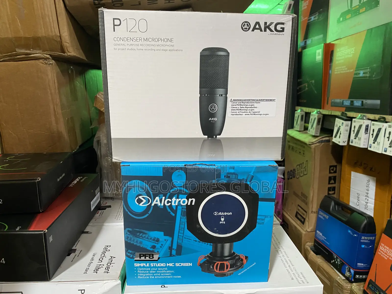 AKG P120 Mic and Alctron Pf8 Mic Foam