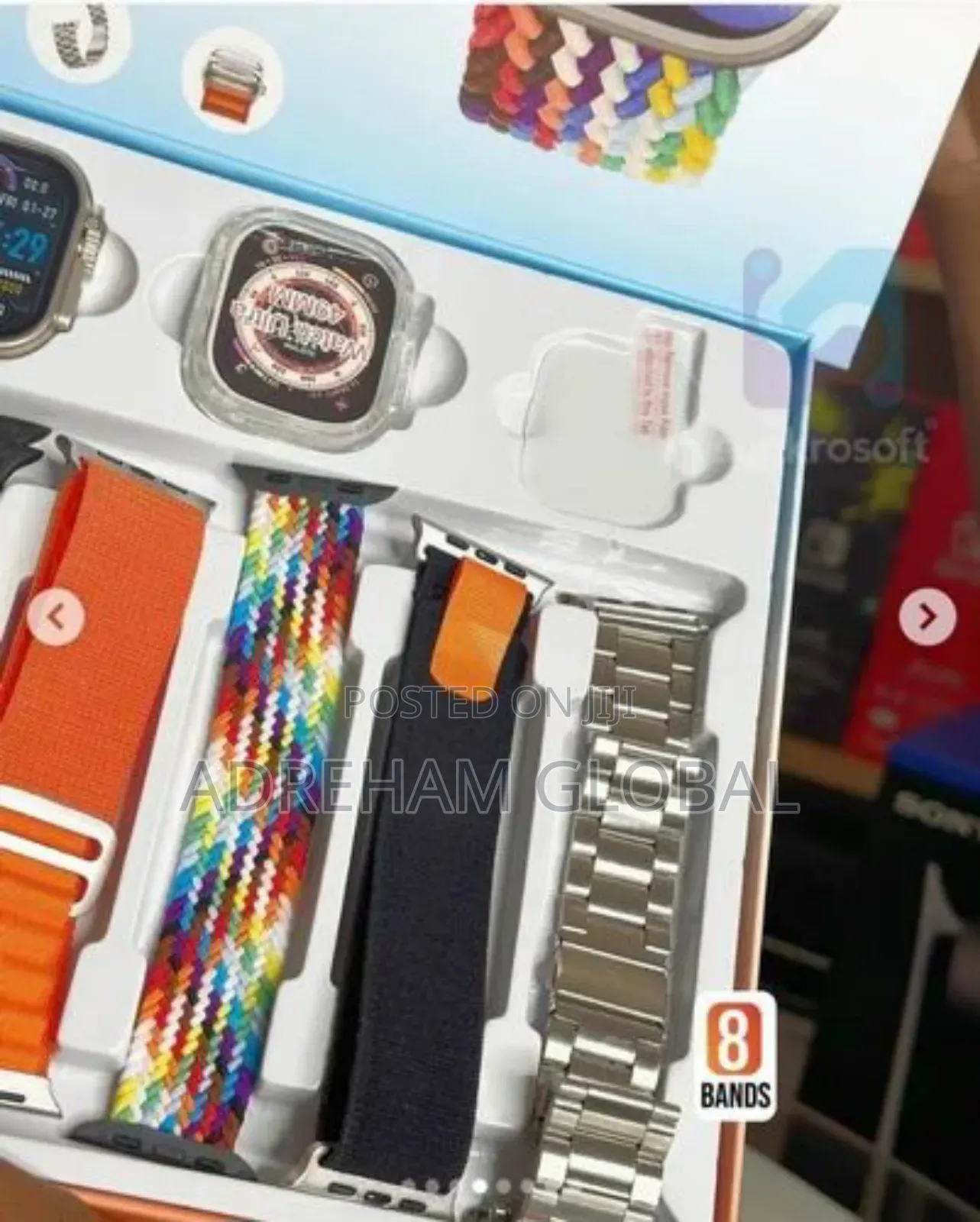 Ultra H30 Smart Watch 12in 1 Set With Wireless Earphones
