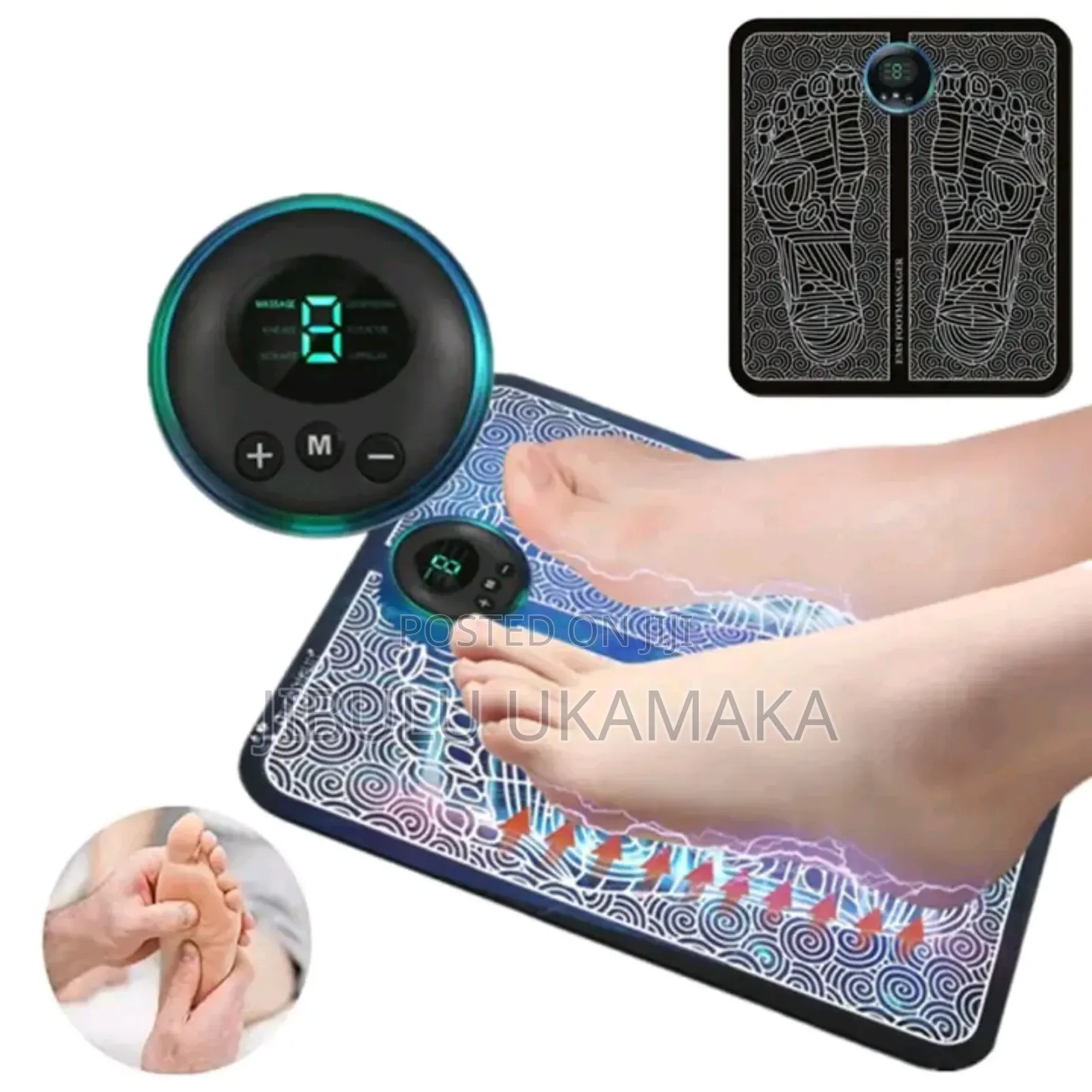 EMS Electric Foot Massager Pad Muscle Stimulator LCD Mat