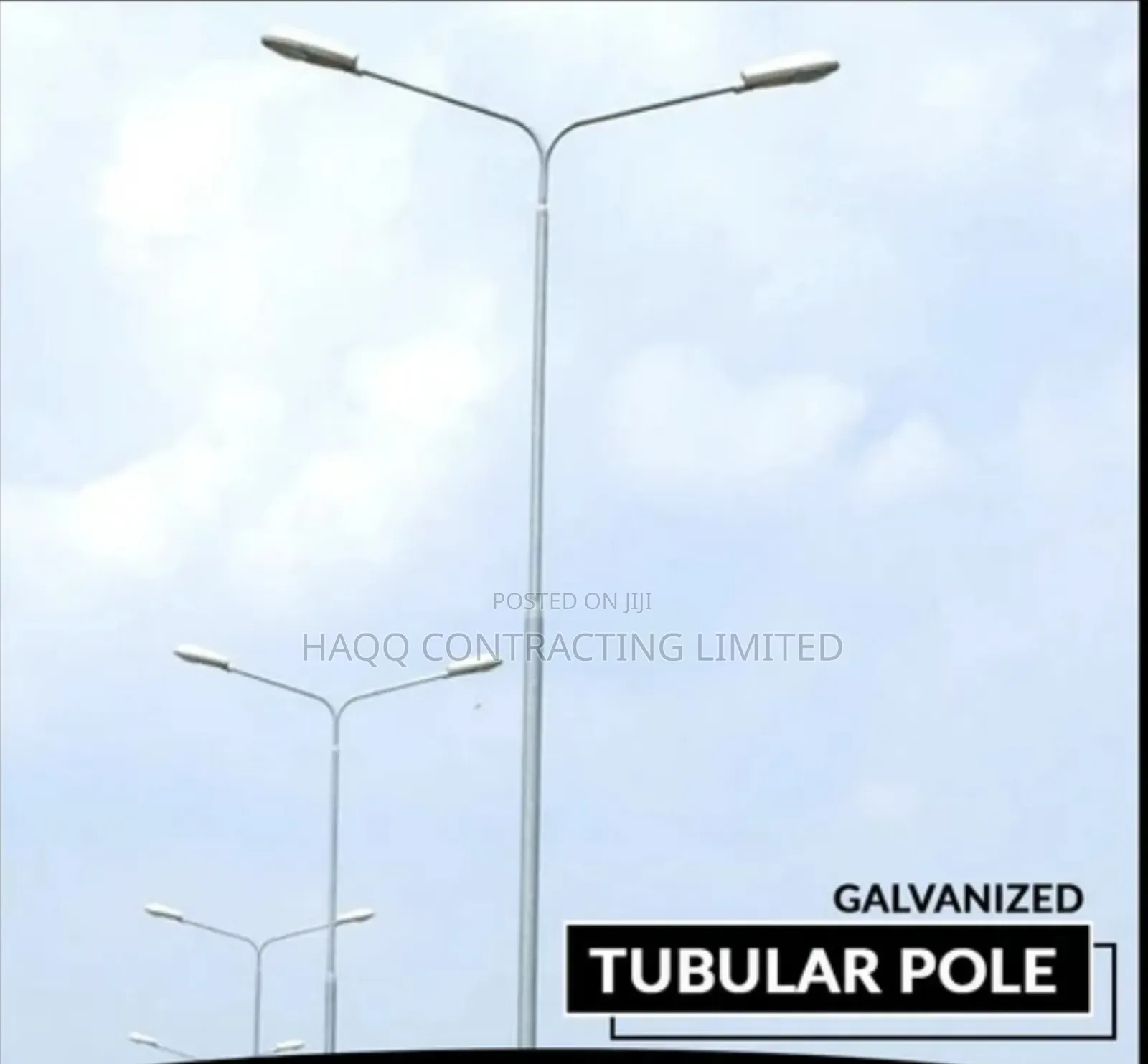 Mild Steel Outdoor Street Light Pole Fabrication