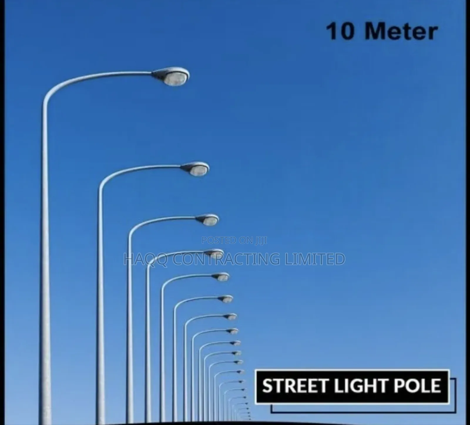 Mild Steel Outdoor Street Light Pole Fabrication