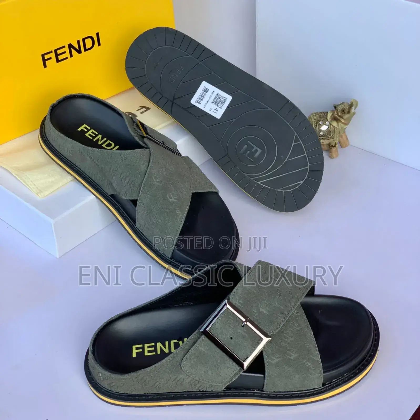 New Trend Luxury Men's Outfits Fendi Slippers
