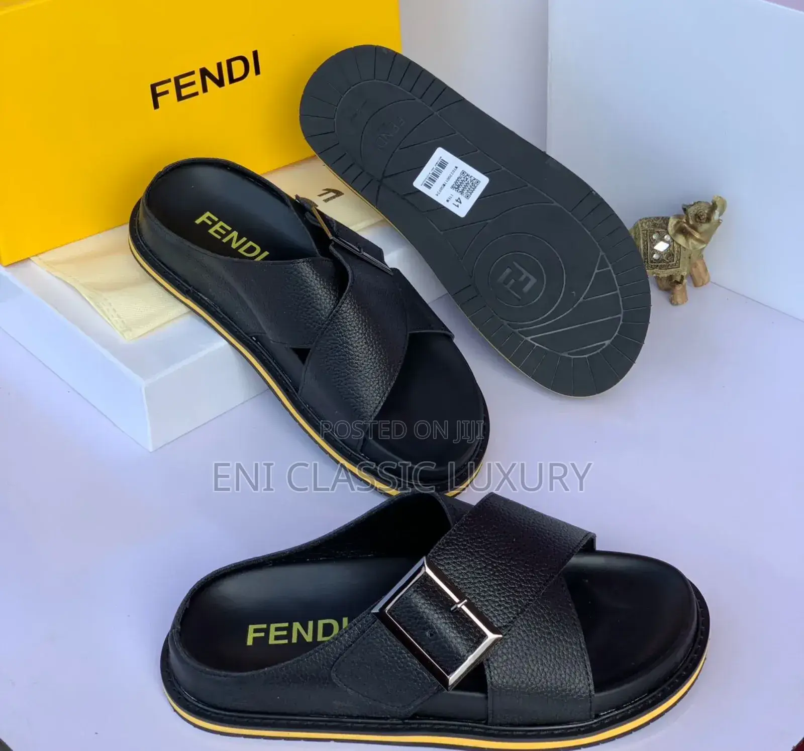 New Trend Luxury Men's Outfits Fendi Slippers