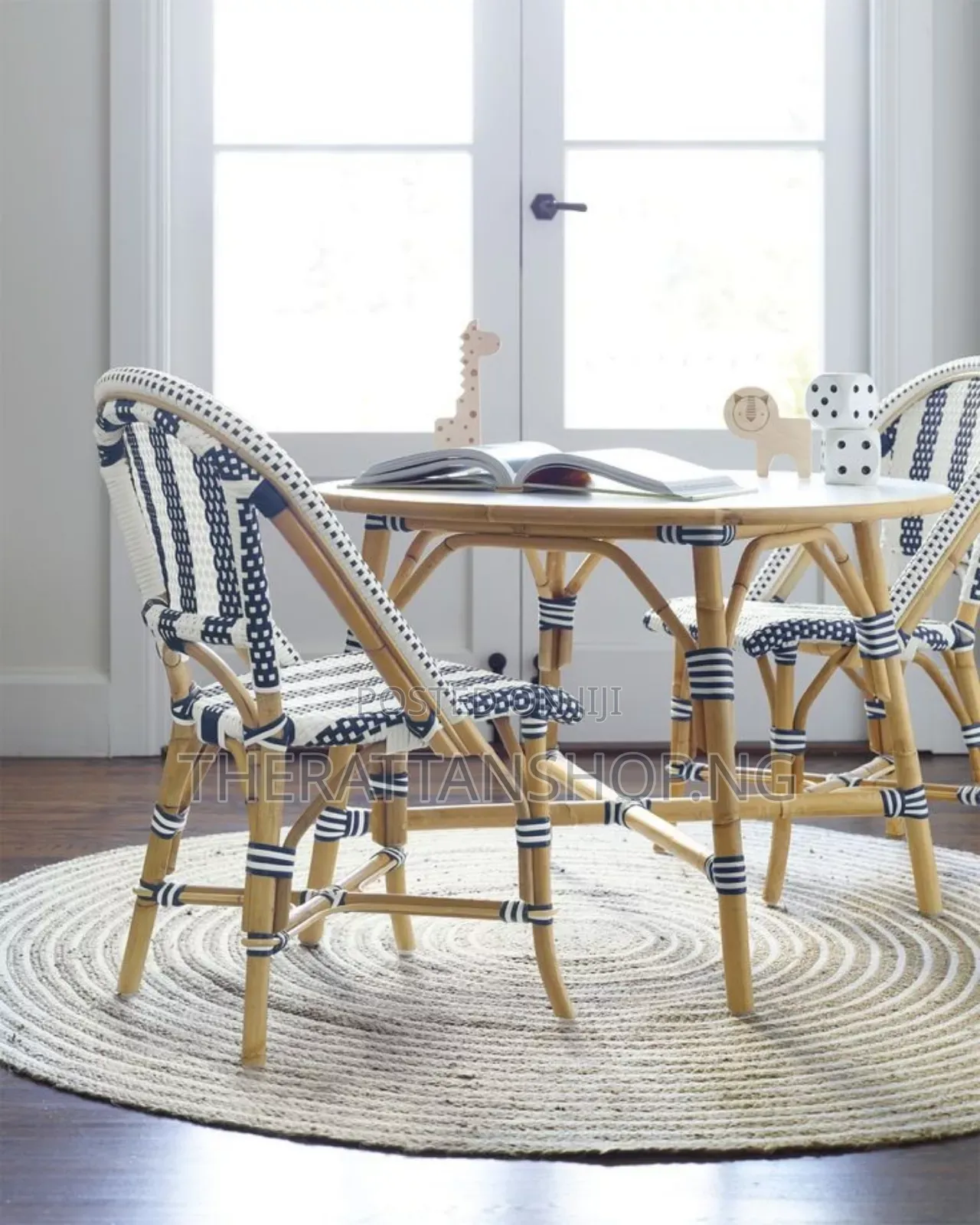 Handwoven Rattan Bistro Chairs
