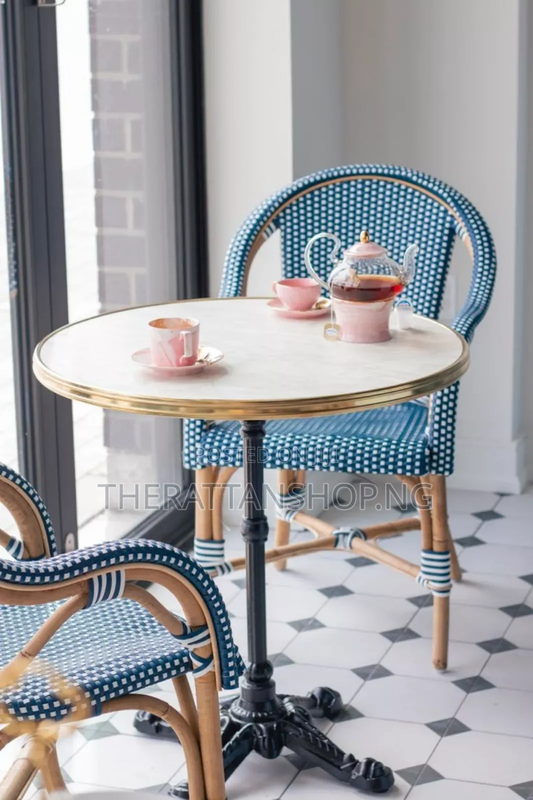 Handwoven Rattan Bistro Chairs