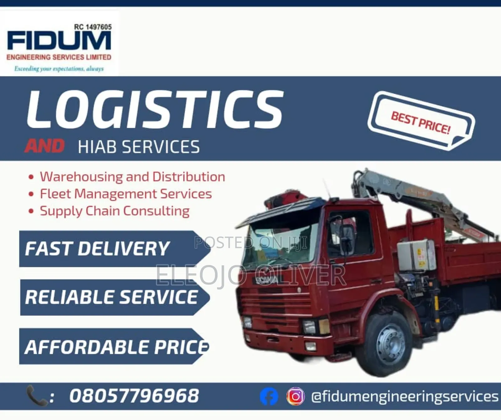 Hiab Truck for Rent in Gudu