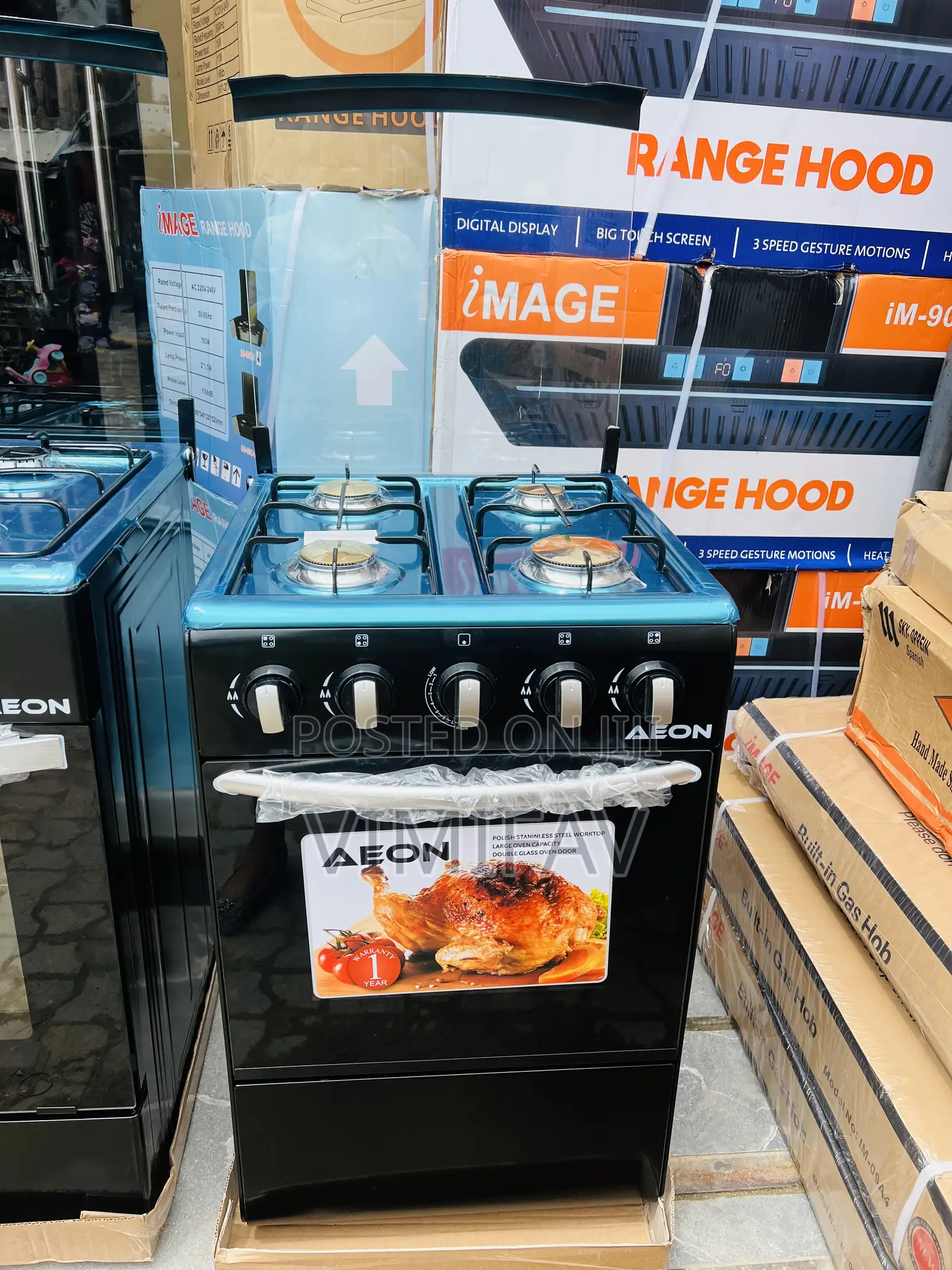 Aeon 60 by 60 Standing Gas Cooker Three by One Cooker