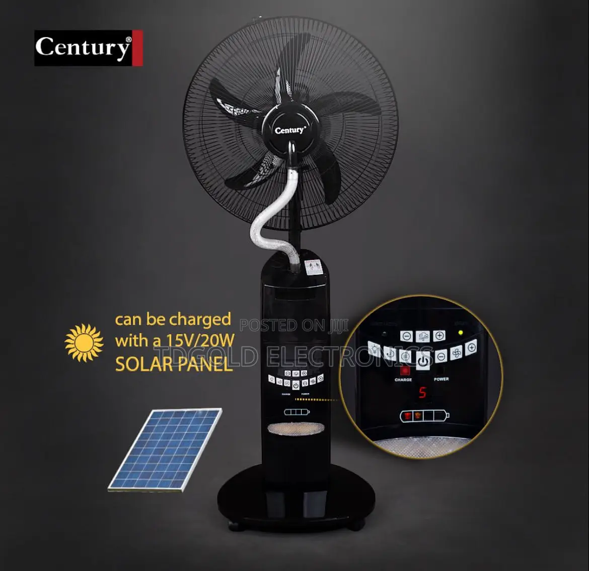 Century 18 Inch’S Rechargeable Premium Mist Fan