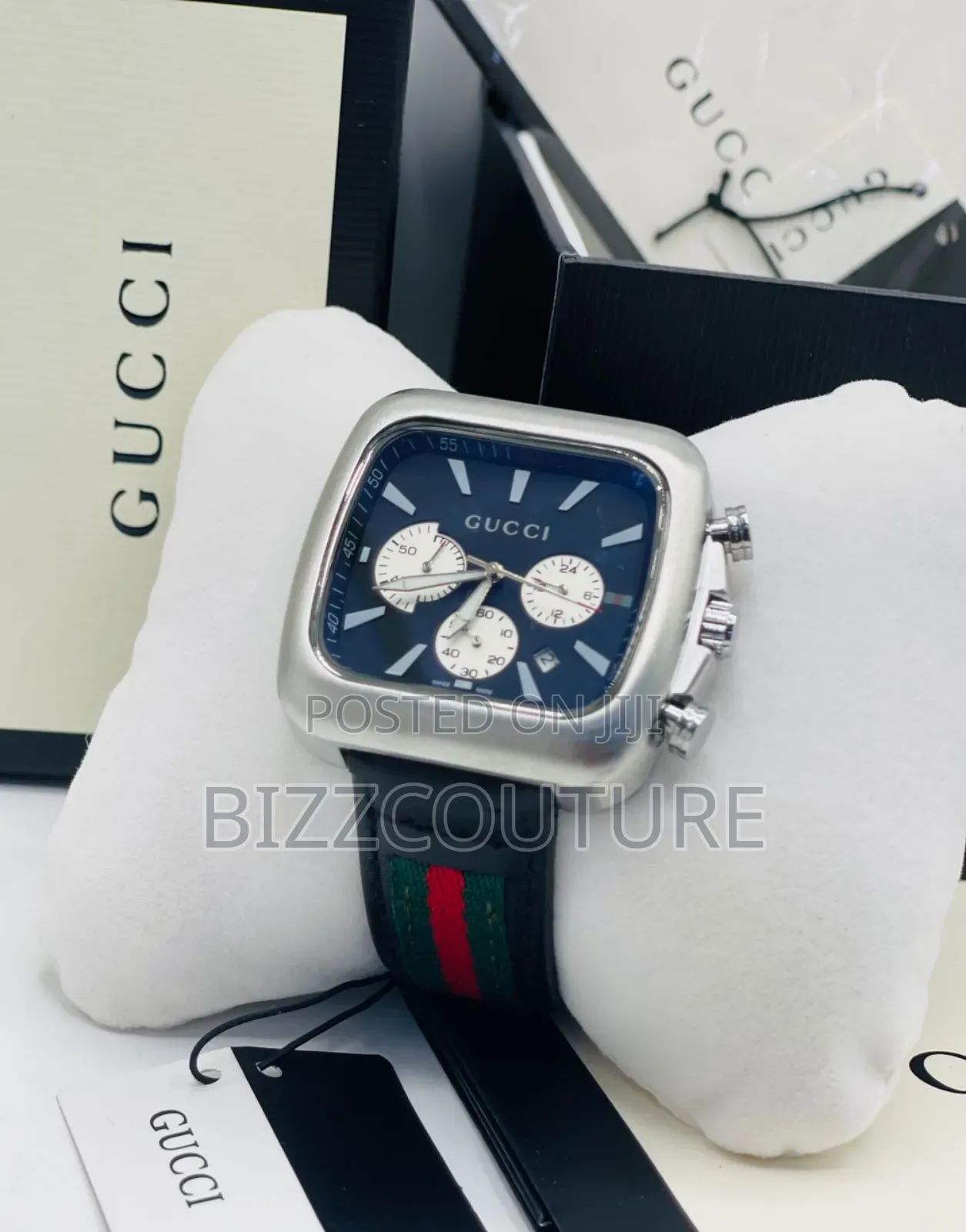 Original Gucci Leather Strap Watch Available in Store