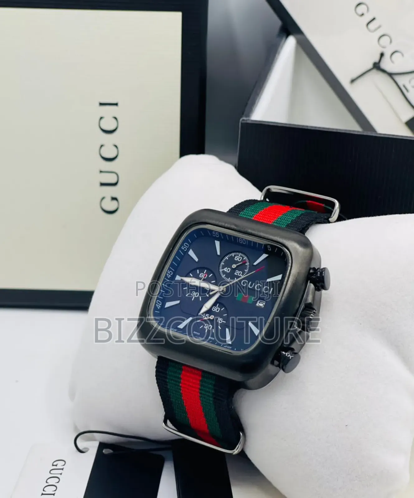 Original GUCCI Leather Strap Watch Available in Store