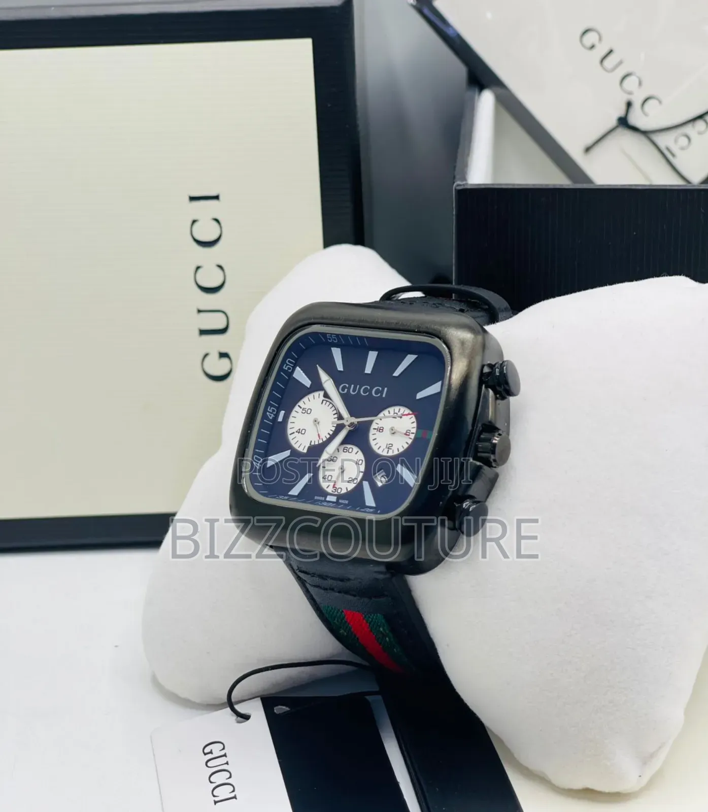 Original GUCCI Leather Strap Watch Available in Store
