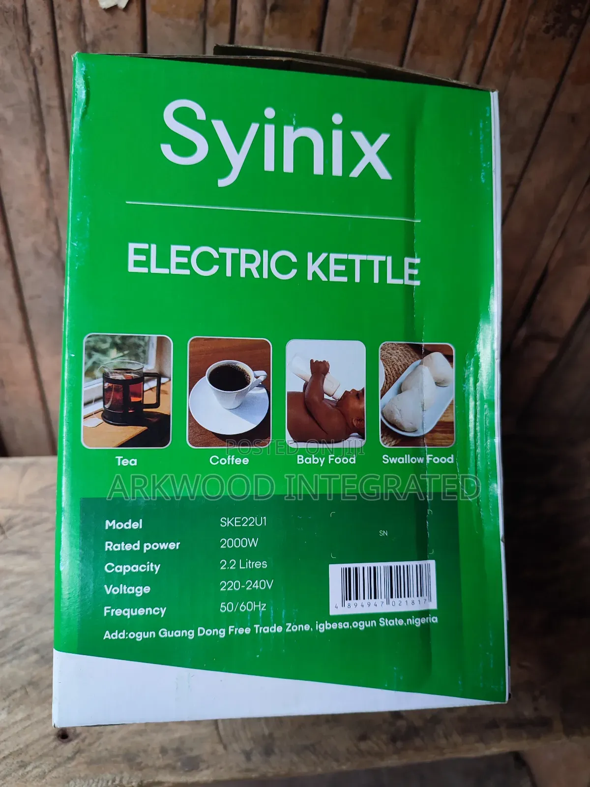 Syinix Electric Kettle With Copper Cord 2.2litre