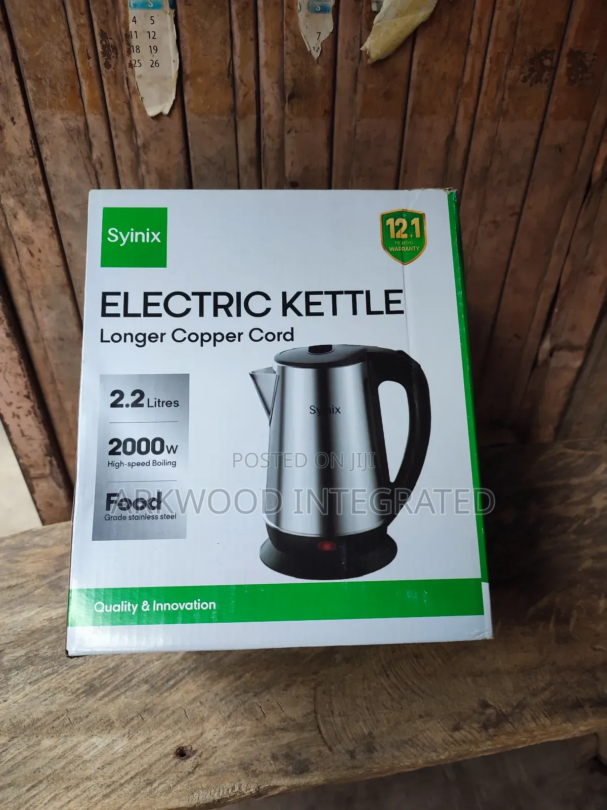Syinix Electric Kettle With Copper Cord 2.2litre