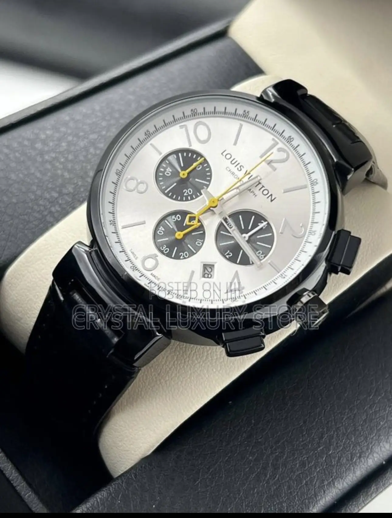 Louis Vuitton Quality Men Leather Wristwatch