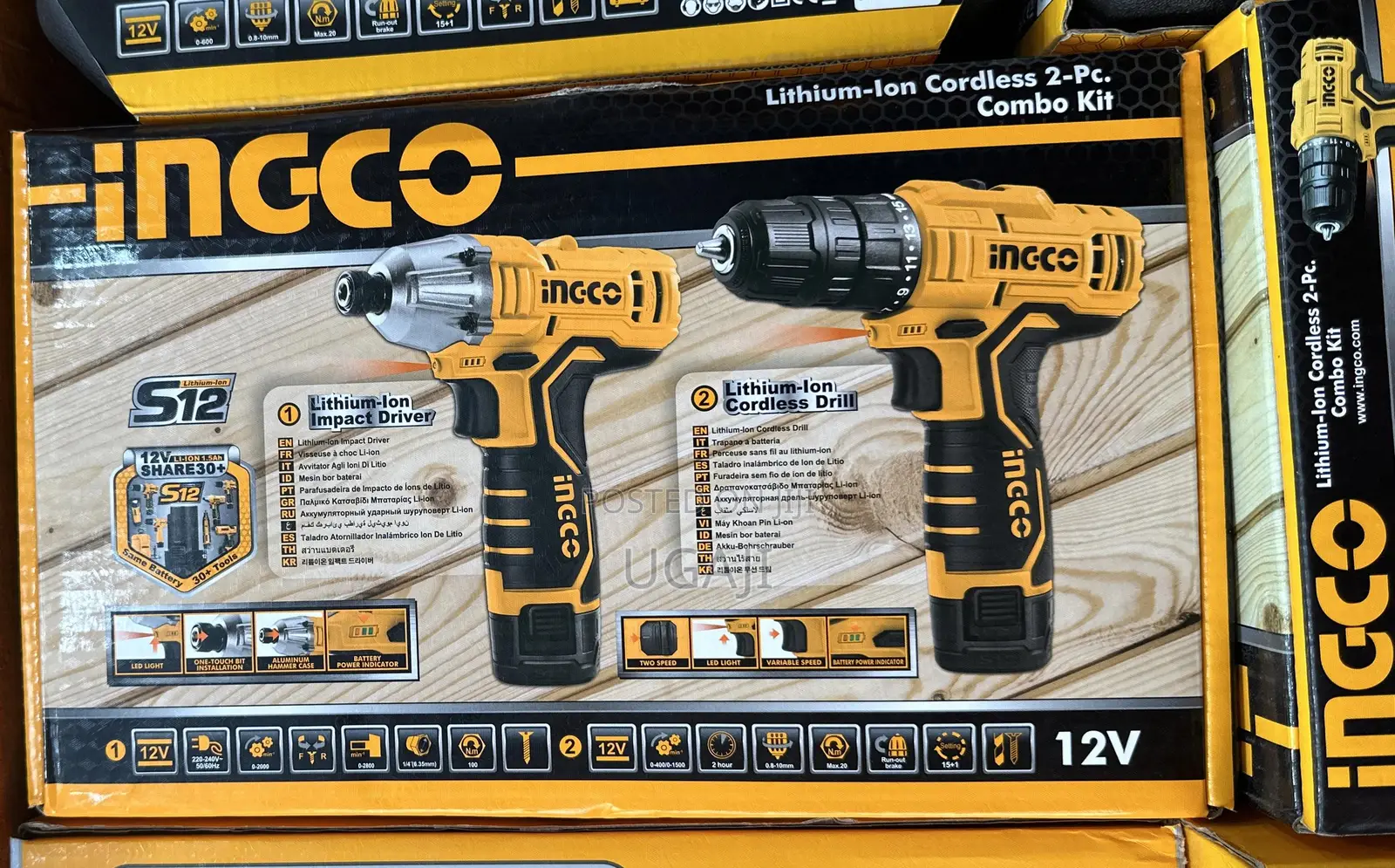 Ingco 12v Cordless 2pcs Combo Kit