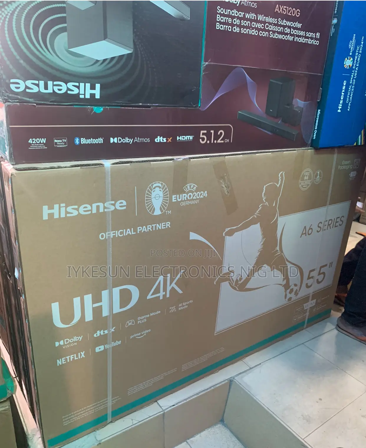 Original Hisense TV 55” 4KUHD Smart Youtube Netflix Bluetoot