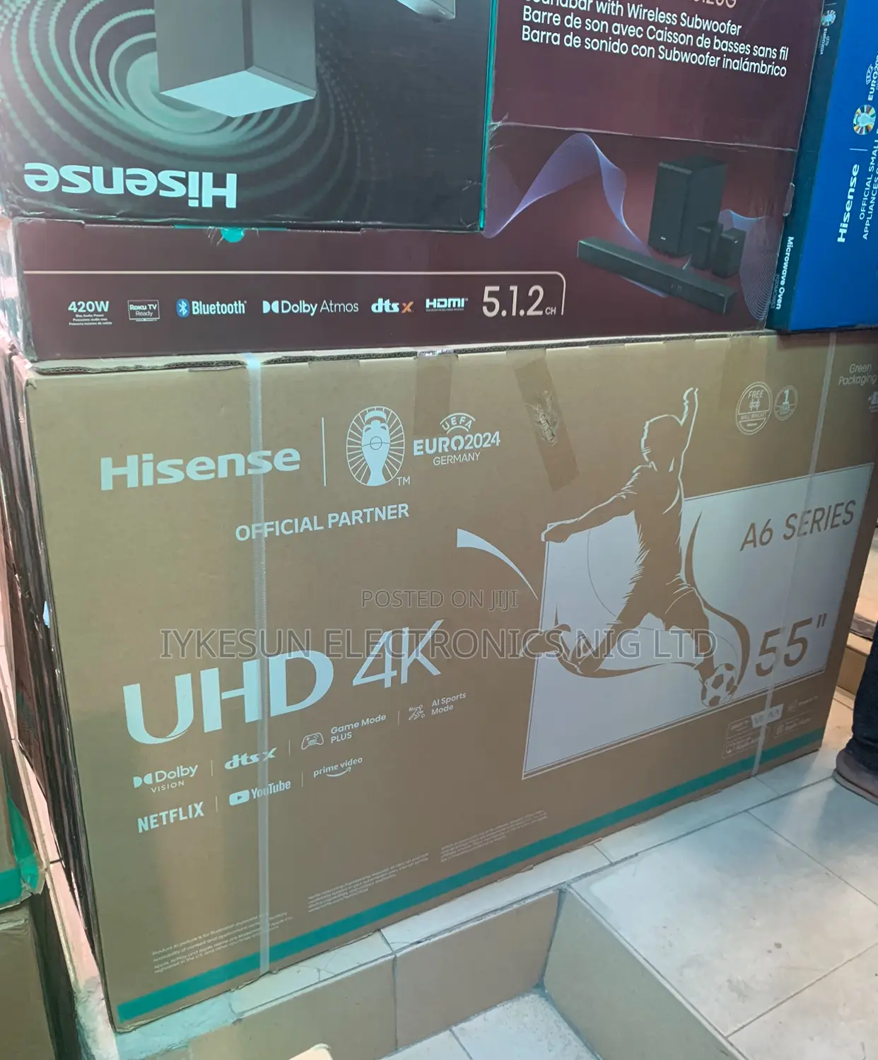 Original Hisense TV 55” 4KUHD Smart Youtube Netflix Bluetoot