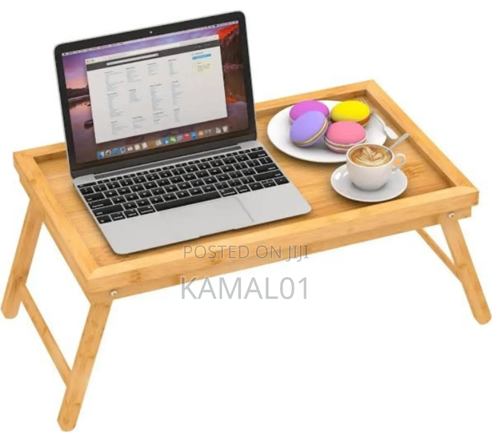 Bamboo Bed Tray Table With Folding Legs Foldable Serving
