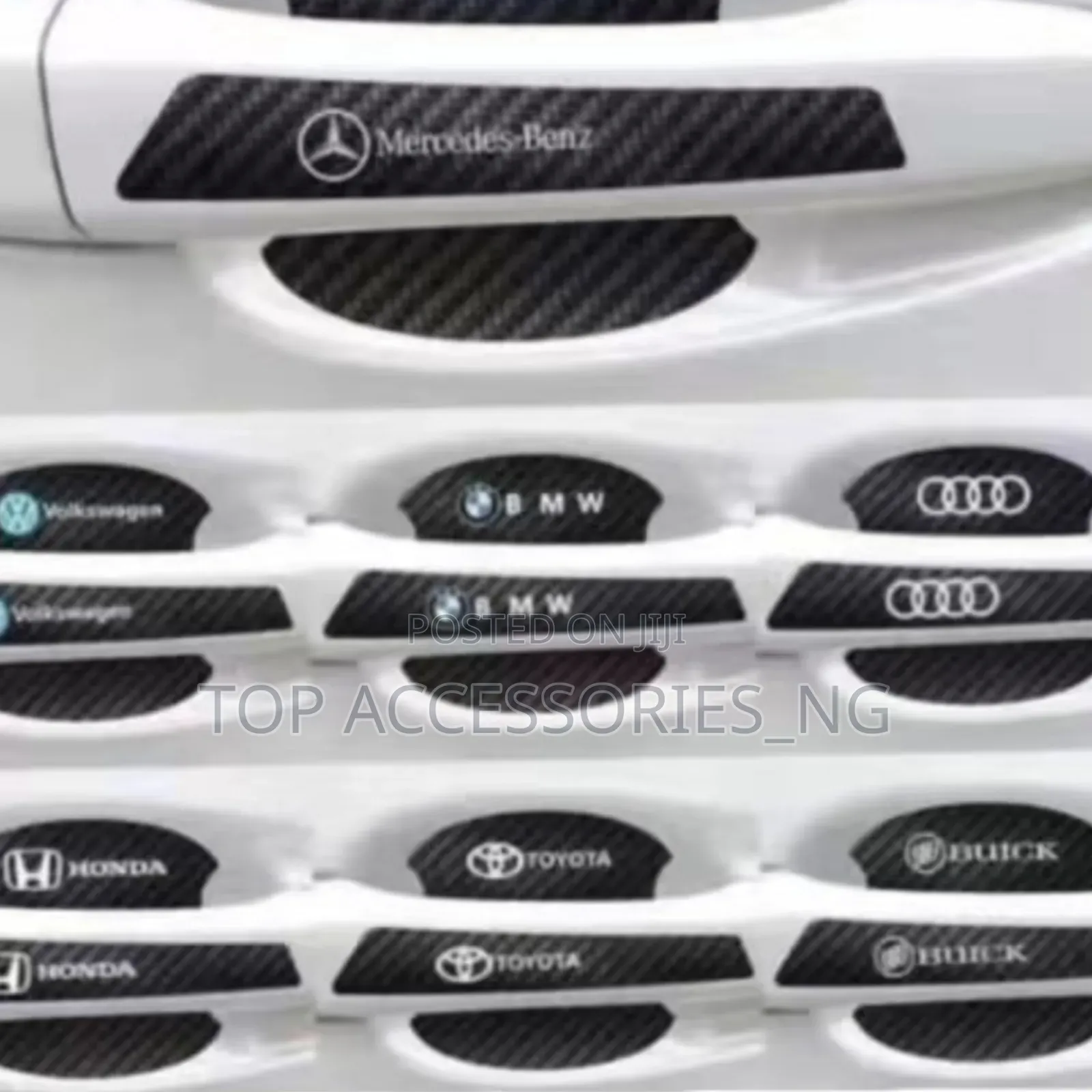 4 PCS Customized Carbon Fibre Anti Scratch Door Sticker