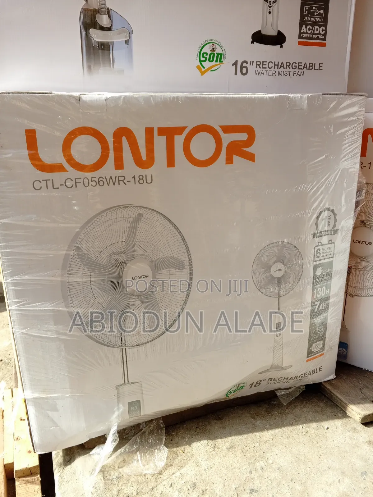 18 Inches Lontor Rechargeable Fan