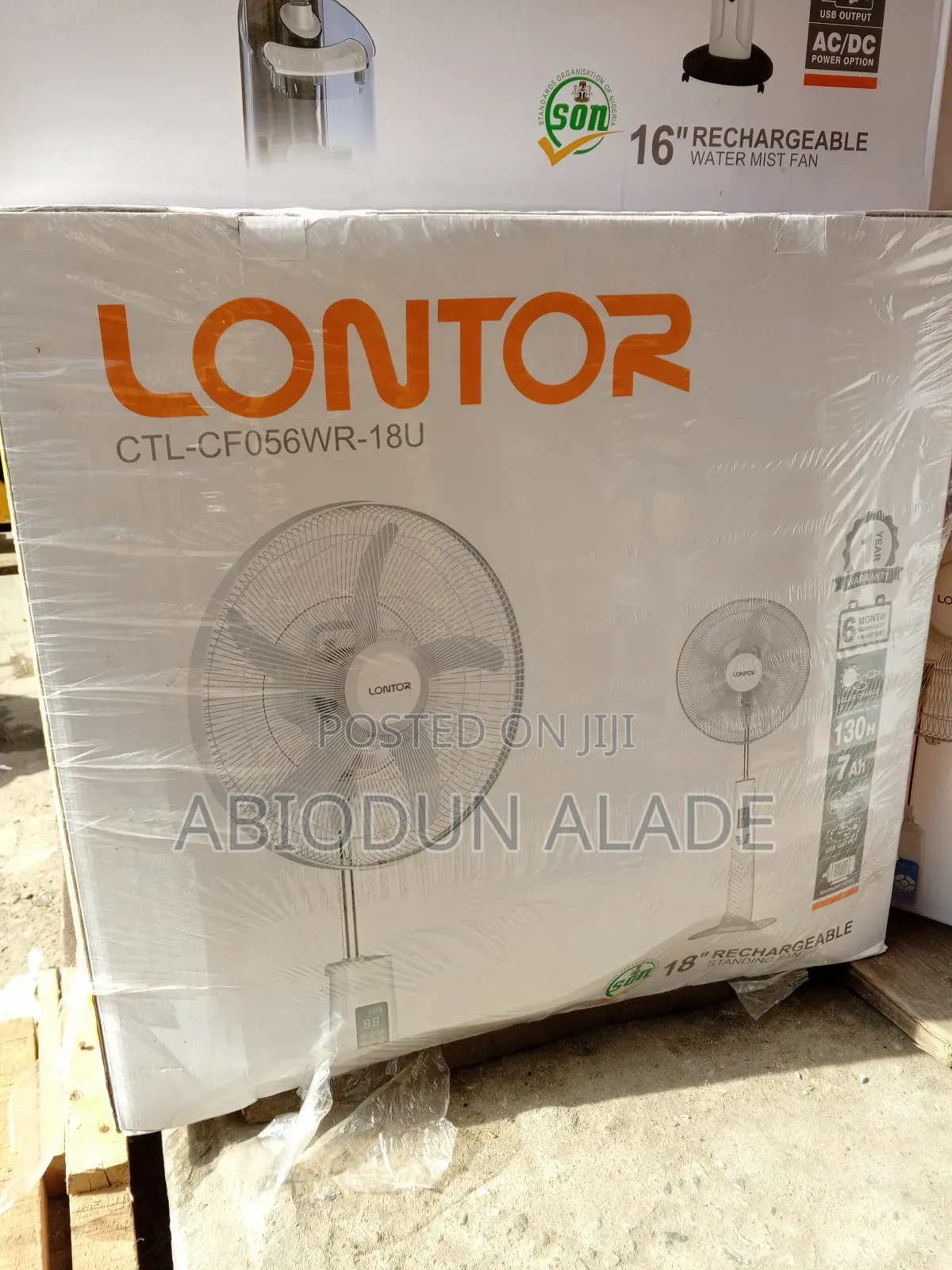 18 Inches Lontor Rechargeable Fan