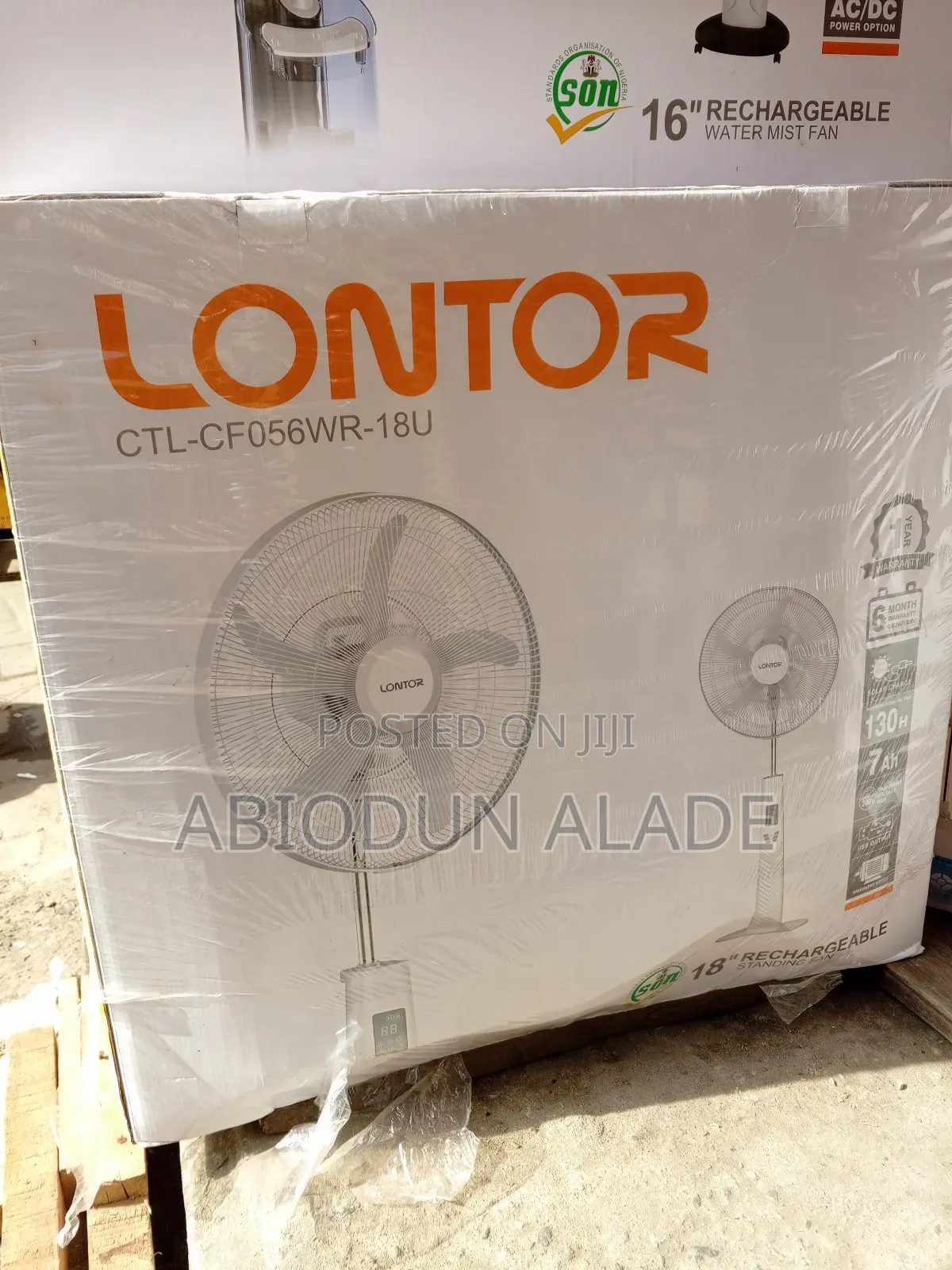 18 Inches Lontor Rechargeable Fan