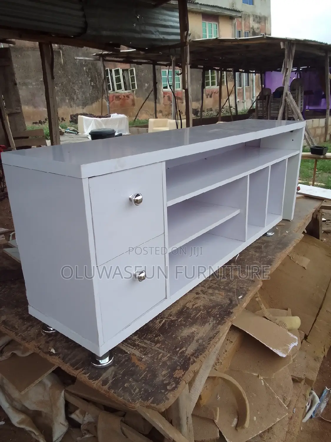 TV Shelf With Drawers and Open Space