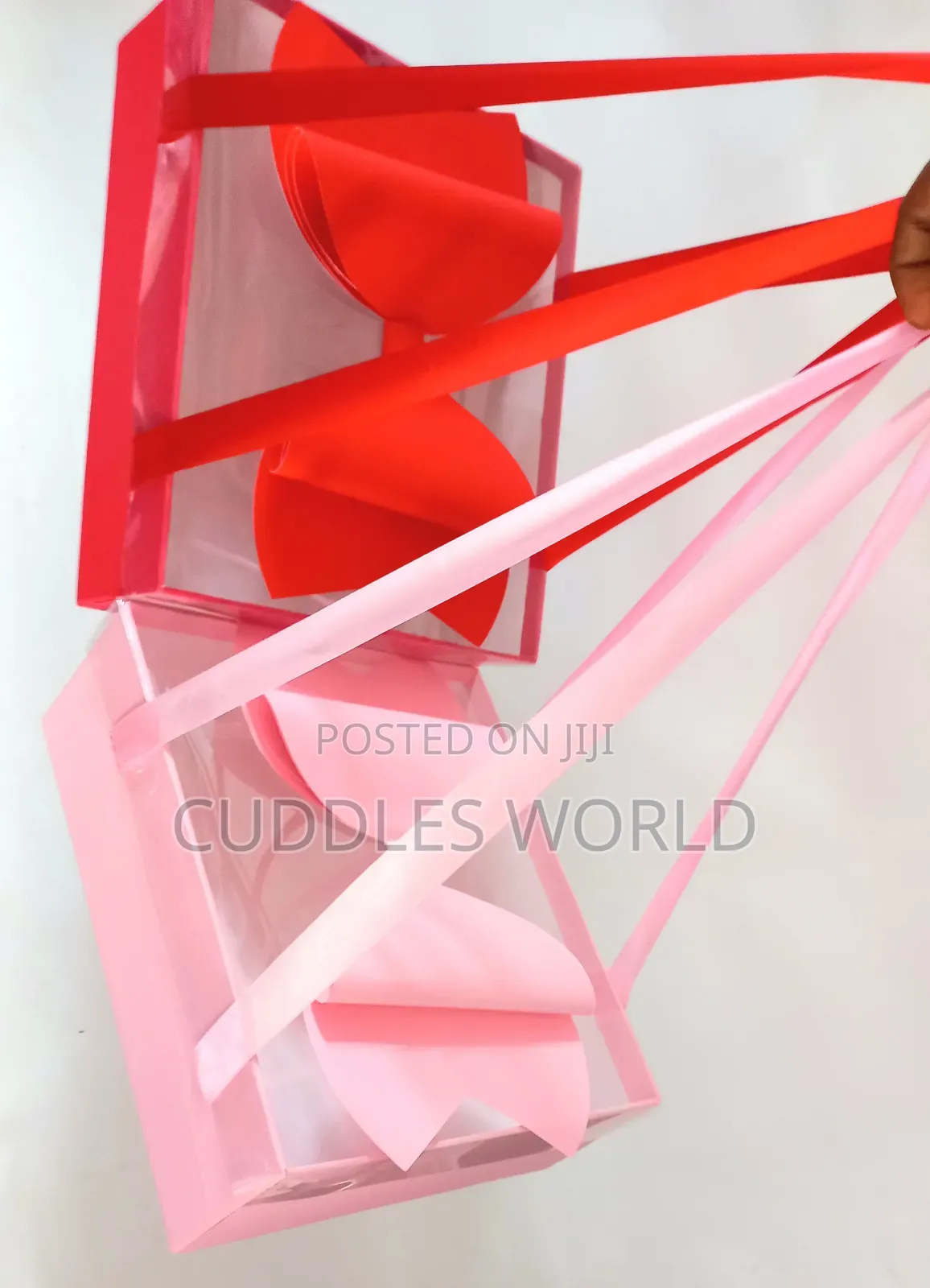 Transparent Rectangle Bow Box for Gift Package