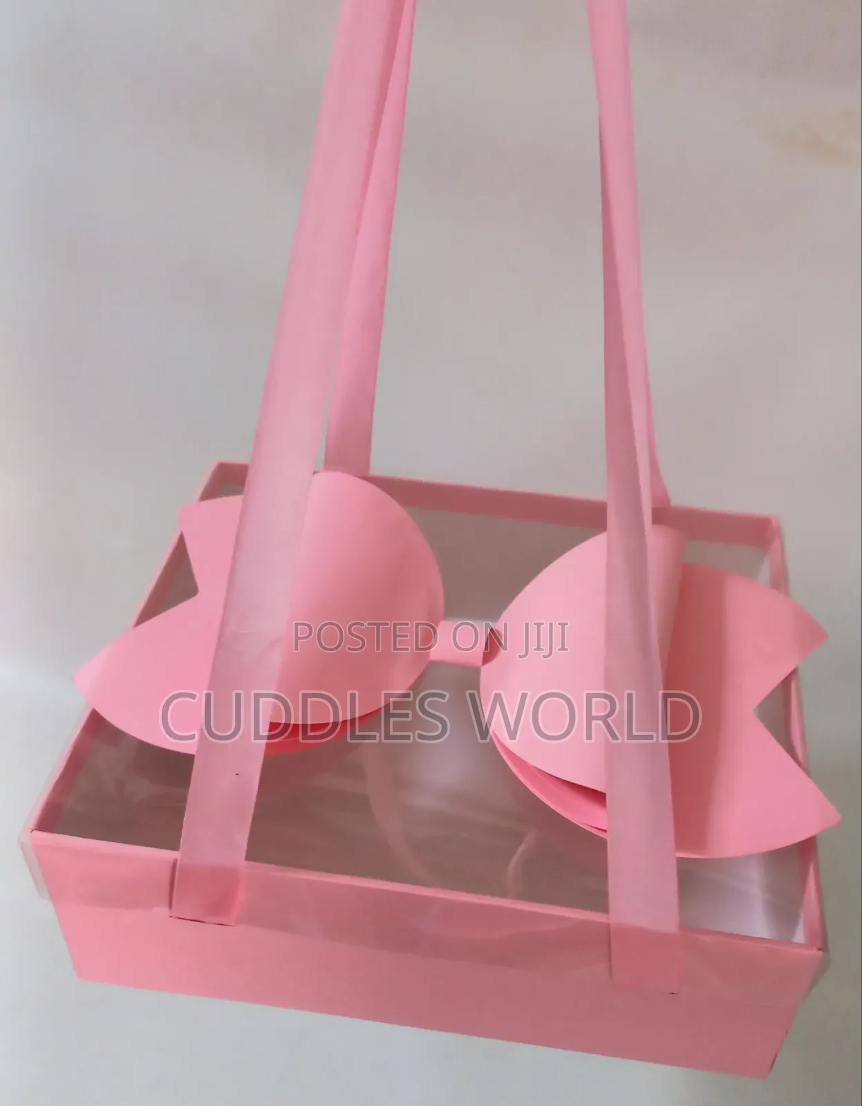 Transparent Rectangle Bow Box for Gift Package