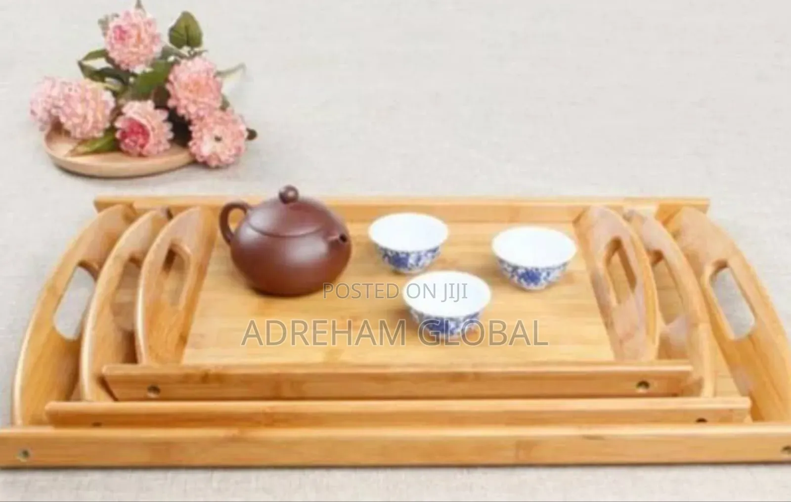 Bamboo 3 in 1 Tray Set