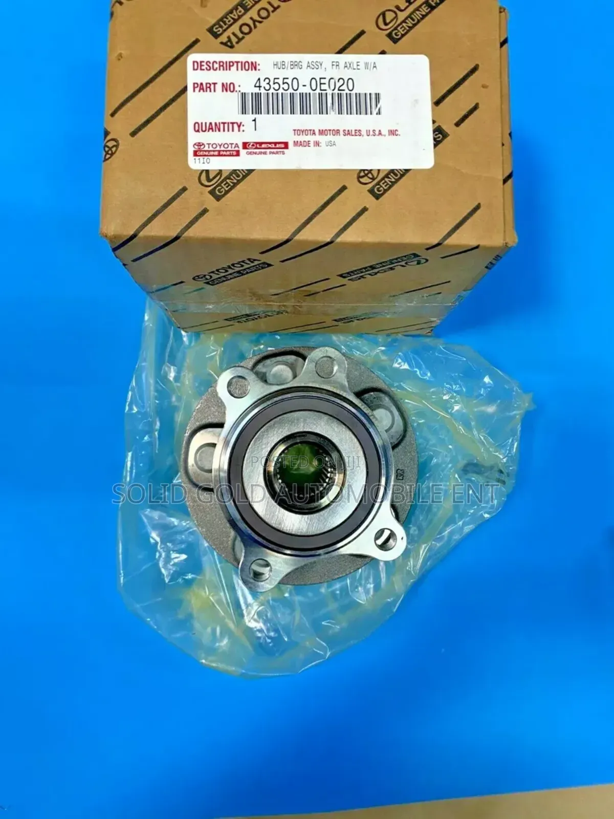 Front Wheel Hub Highlander/Rx350 2018-2021