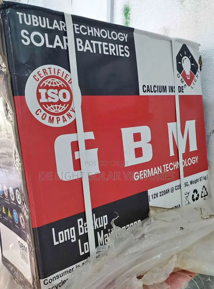 220ah 12V G.B.M Solar Tubular Battery