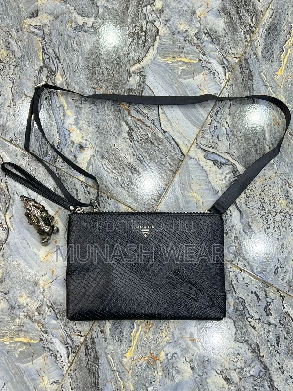 Original Leather Bag Crossbag and Armpit Purse 2 in 1