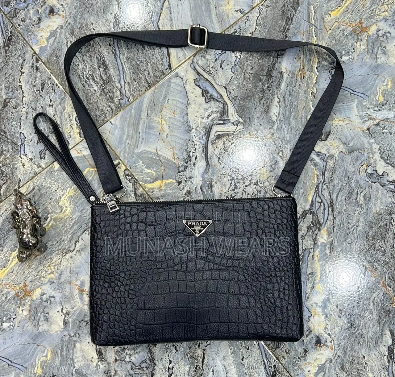 Original Leather Bag Crossbag and Armpit Purse 2 in 1