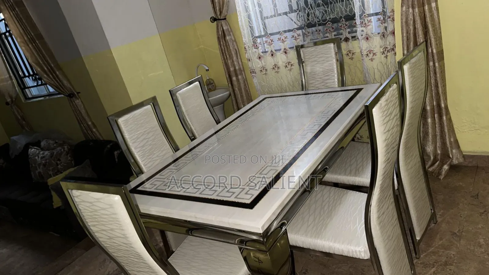 Versace Design 6 Seater Marble Dining Set