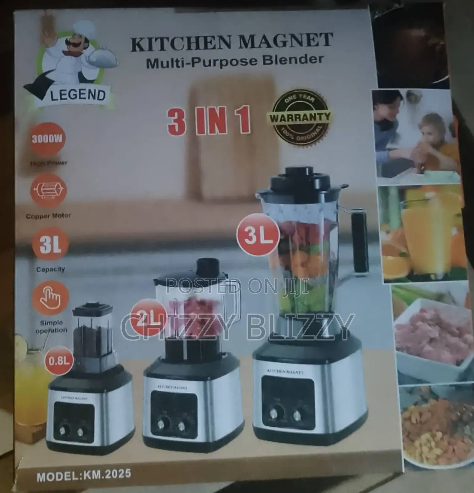 Kitchen Magnet Multi Purpose Blender. 3in1