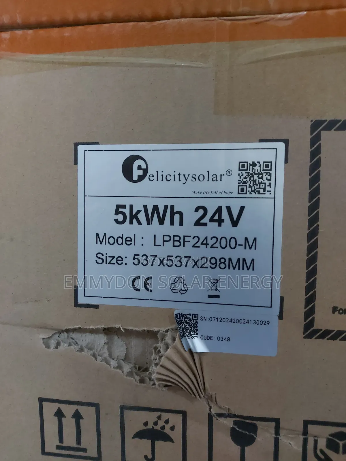 Original Felicity Lithium Iron Battery 5kwh 24V