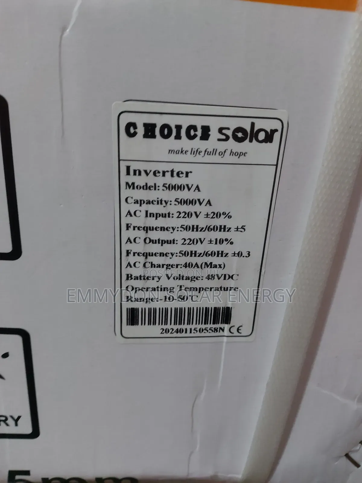 Original Choice Inverter 5kva 48V Non Hybrid
