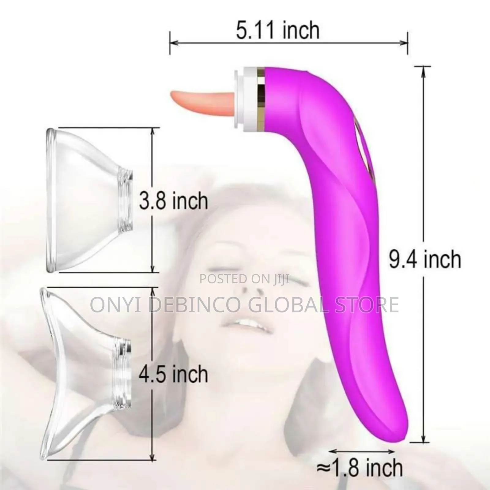 2 in 1 Breast Clitoris Licking Vibrator Dildo Suction Cup