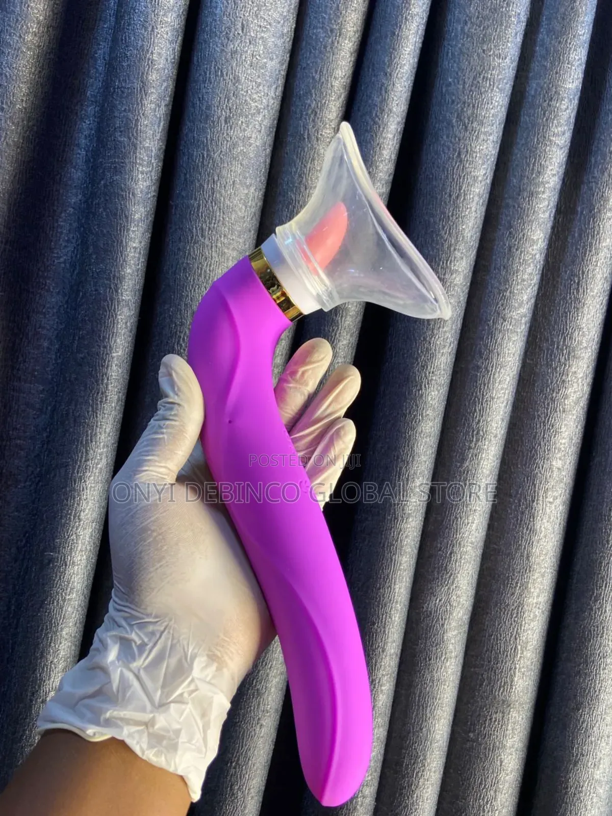 2 in 1 Breast Clitoris Licking Vibrator Dildo Suction Cup