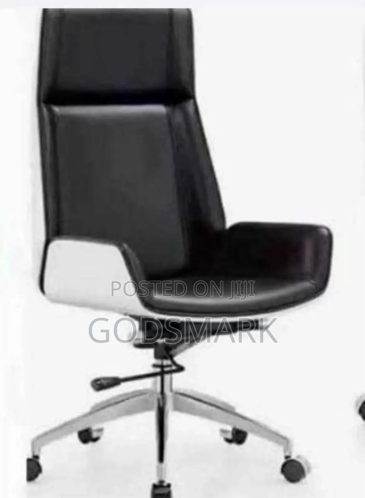 Office Chair Swivel With White Back.