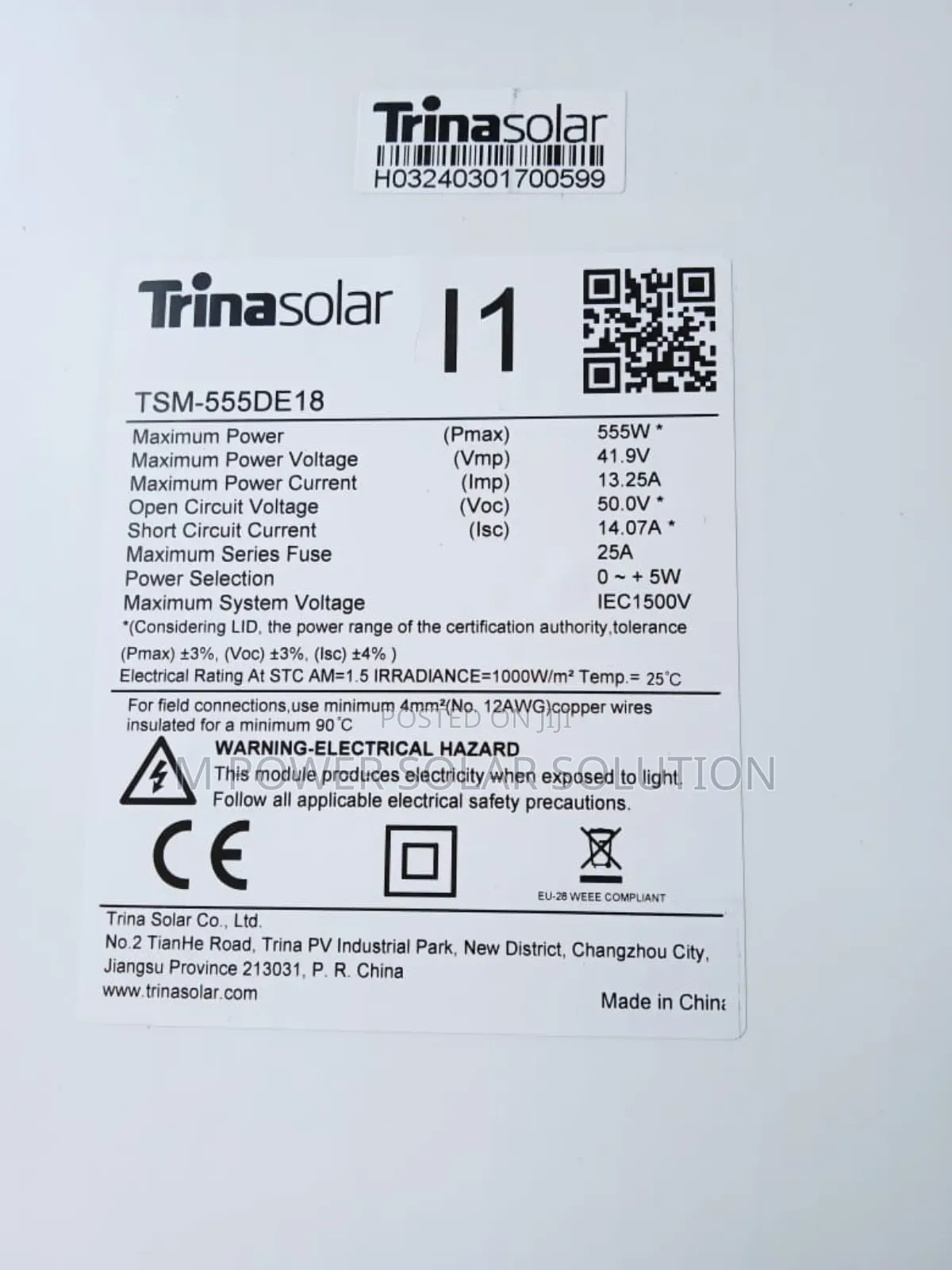 555w Trina Mono Half-cut Solar Panels