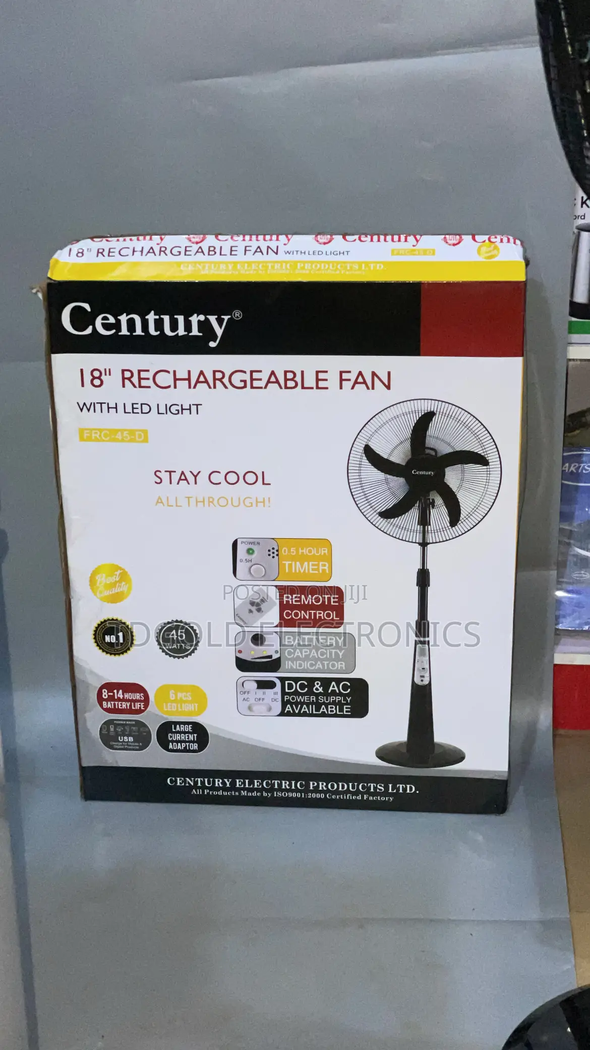 Century Rechargeablestanding Fan