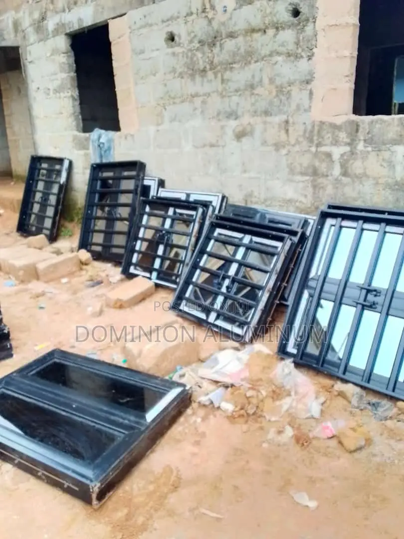 Black Casement Windows With Protector and Nets