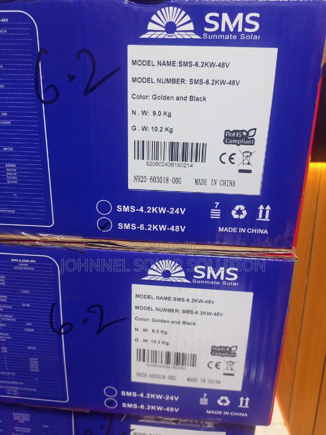 6.2kva 48volts SMS Solar Hybrid Inverter