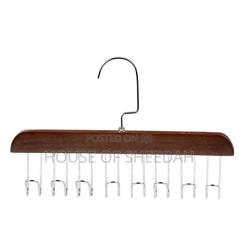 8hook Multifunctional Wooden Storage Hanger 3pcs