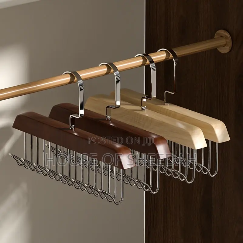 8hook Multifunctional Wooden Storage Hanger 3pcs