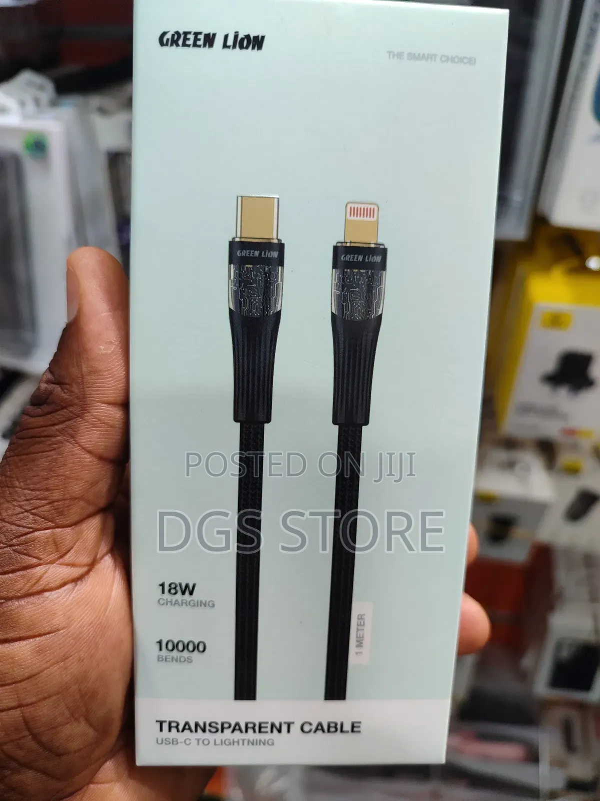 Green Lion Transparent Cable Usb C to Lightning