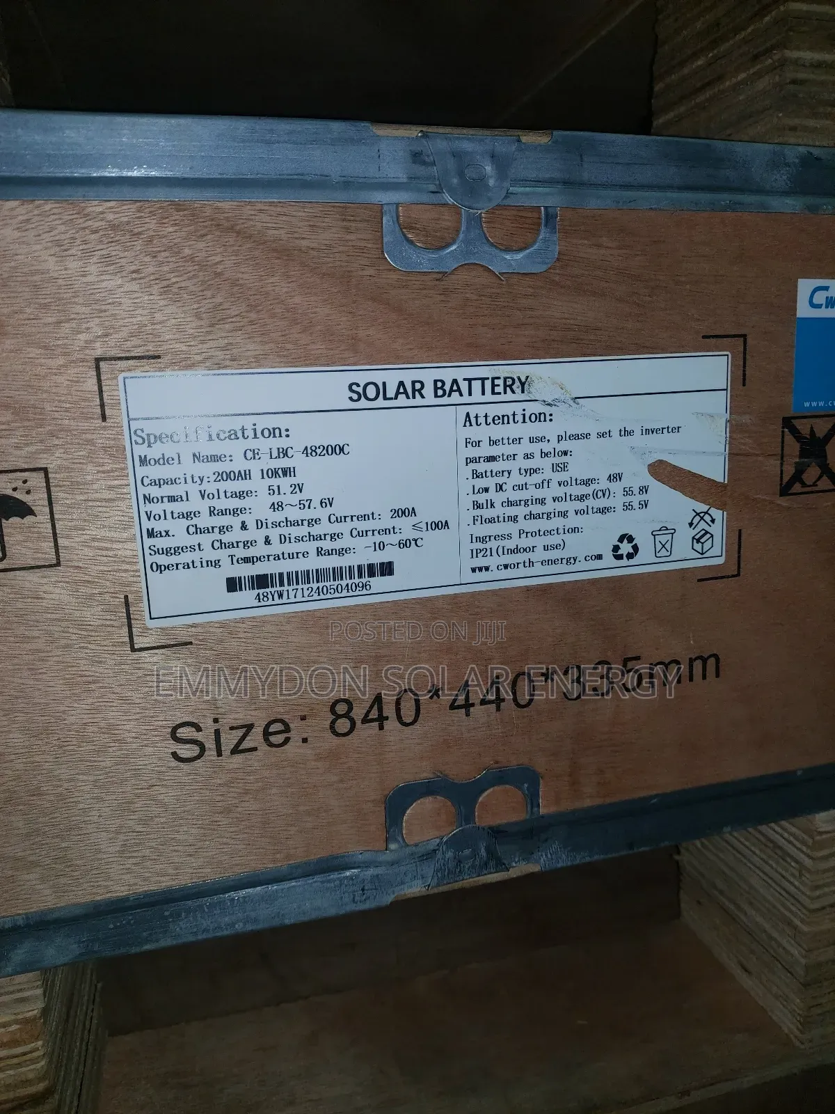 Original Cworth Lithium Iron Battery 10kwh 51.2V